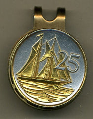 Cayman Islands 25 cent “Sail boat” (quarter size)